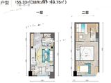 富兴世界金融中心_2室1厅1卫 建面55平米