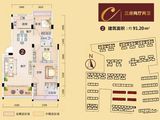 百润花园_3室2厅2卫 建面91平米