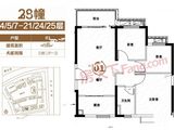 恒大御景半岛_3室2厅1卫 建面93平米