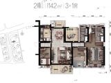 碧桂园世纪滨江_4室2厅2卫 建面142平米