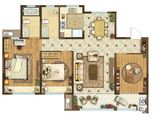 龙湖春江郦城_3室2厅2卫 建面125平米