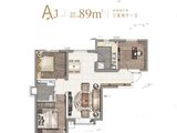 北京华发中央公园_3室2厅1卫 建面89平米