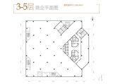 梧桐商务中心_3-5层楼层平面图 建面2306平米