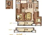 新城招商香溪源_3室2厅2卫 建面105平米