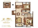 新城招商香溪源_3室2厅1卫 建面88平米