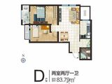 中信广场_2室2厅1卫 建面83平米