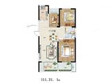 紫荆半岛东郡_3室2厅1卫 建面110平米