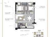 CentralKing上寓_2室2厅1卫 建面104平米