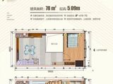 荣和公园大道_2室2厅1卫 建面78平米