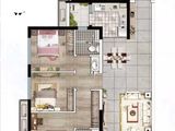 万科新都荟_3室2厅1卫 建面96平米