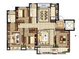雅居乐鑫基中央公馆_4室2厅2卫 建面140平米