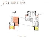 三盛璞悦湾_2室2厅1卫 建面77平米