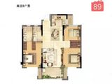 世茂永泰温泉小镇_3室2厅2卫 建面89平米