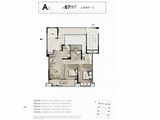 保亿湖风雅园_3室2厅1卫 建面87平米