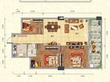 南珠大道综合商场_3室2厅1卫 建面121平米
