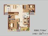 经开万锦城_3室2厅1卫 建面90平米