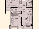 恒大时代广场_2室2厅1卫 建面81平米