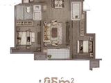 万科威高翡翠公园_3室2厅1卫 建面95平米