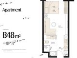 万科大都会中山_1室1厅1卫 建面48平米