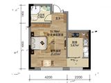 宝宇天邑环球港_1室0厅1卫 建面46平米