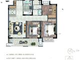 悦隽中央公园_3室2厅1卫 建面94平米