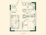 恒大云玺_1室1厅1卫 建面63平米