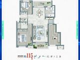 远洋保利悦和山海_3室2厅2卫 建面115平米