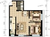融创四季印像_2室1厅1卫 建面92平米