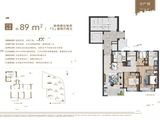 温州万科世纪之光_3室2厅2卫 建面89平米