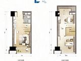 碧桂园潼湖科技小镇_2室2厅1卫 建面38平米
