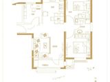 首开国风悦府_2室2厅1卫 建面87平米