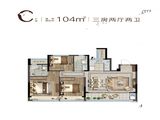 荣安金成华府_3室2厅2卫 建面104平米