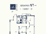 正商云湖上院_3室2厅1卫 建面97平米