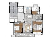 保利和府_3室2厅1卫 建面104平米