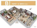 华东万悦城_2室2厅1卫 建面91平米