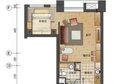金都会_1室1厅1卫 建面52平米