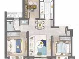 映虹桥_3室2厅1卫 建面91平米