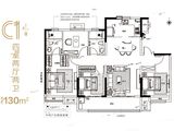 旭辉银盛泰星瀚城_4室2厅2卫 建面130平米