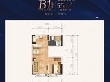 恒大养生谷_1室2厅1卫 建面55平米