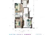 碧桂园星作_2室2厅1卫 建面85平米