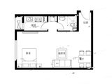 翠誉城_1室2厅1卫 建面60平米