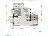 悦桂福弈和庭_2室2厅1卫 建面76平米