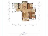 五矿万境水岸天境_2室2厅1卫 建面106平米