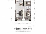 良硕和山铭筑_2室2厅1卫 建面80平米