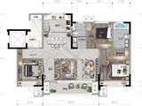 碧桂园云和天境_3室2厅2卫 建面140平米