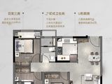龙湖璟宸府_3室2厅1卫 建面100平米