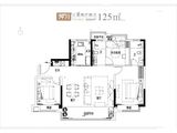 碧桂园新月时光_3室2厅2卫 建面125平米