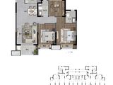 中梁暨阳时光_3室2厅2卫 建面109平米