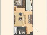润华翡翠国际_1室1厅1卫 建面46平米