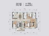 保利武汉城建林语峯境_4室2厅2卫 建面115平米